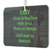 簡単クリックとイメージを置き換えて独自のイメージを作成 カーエアーフレッシュナー (左)