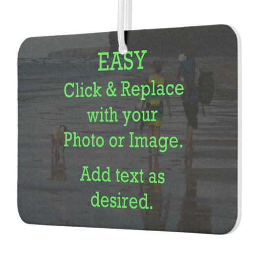 簡単クリックとイメージを置き換えて独自のイメージを作成 カーエアーフレッシュナー (左)