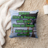 簡単クリックとイメージを置き換えて独自のイメージを作成 クッション (ブランケット)