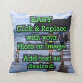 簡単クリックとイメージを置き換えて独自のイメージを作成 クッション