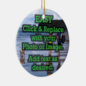 簡単クリックとイメージを置き換えて独自のイメージを作成 セラミックオーナメント (右)