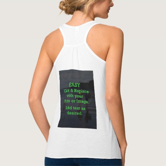 簡単クリックとイメージを置き換えて独自のイメージを作成 タンクトップ (裏面)