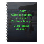 簡単クリックとイメージを置き換えて独自のイメージを作成 ノートブック (正面)