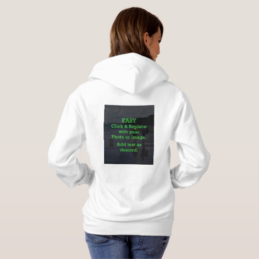 簡単クリックとイメージを置き換えて独自のイメージを作成 パーカ (裏面フル)