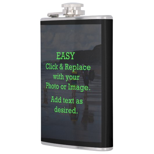 簡単クリックとイメージを置き換えて独自のイメージを作成 フラスク (左)