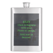 簡単クリックとイメージを置き換えて独自のイメージを作成 フラスク (正面)