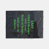 簡単クリックとイメージを置き換えて独自のイメージを作成 フリースブランケット (正面(横))