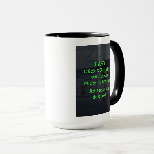 簡単クリックとイメージを置き換えて独自のイメージを作成 マグカップ (正面右)