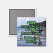 簡単クリックとイメージを置き換えて独自のイメージを作成 マグネット (正面/裏面)