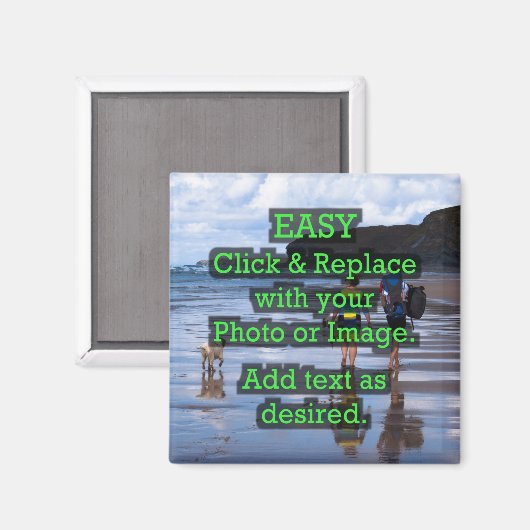 簡単クリックとイメージを置き換えて独自のイメージを作成 マグネット (正面/裏面)