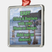 簡単クリックとイメージを置き換えて独自のイメージを作成 メタルオーナメント (左)