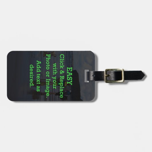 簡単クリックとイメージを置き換えて独自のイメージを作成 ラゲッジタグ (正面横)