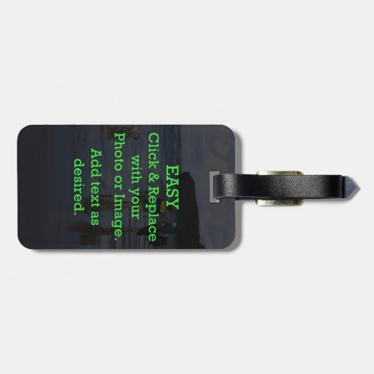 簡単クリックとイメージを置き換えて独自のイメージを作成 ラゲッジタグ (裏面横)