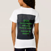 簡単クリックとイメージを置き換えて独自のイメージを作成 Tシャツ (裏面)
