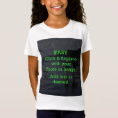 簡単クリックとイメージを置き換えて独自のイメージを作成 Tシャツ (正面)