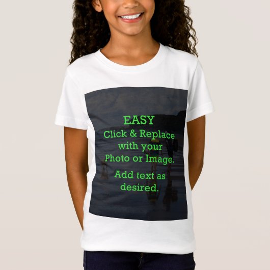 簡単クリックとイメージを置き換えて独自のイメージを作成 Tシャツ (正面)