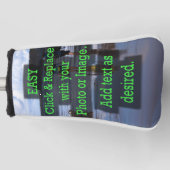 簡単クリックと垂直イメージを置き換えて独自のイメージを作成 ゴルフヘッドカバー (正面)