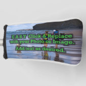 簡単クリックと横書きの置き換え ゴルフヘッドカバー (正面)