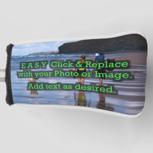 簡単クリックと横書きの置き換え ゴルフヘッドカバー