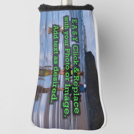 簡単クリックと横書きの置き換え ゴルフヘッドカバー (回転90)