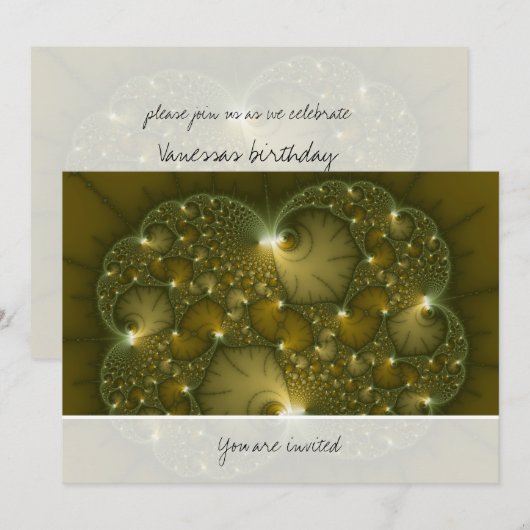 簡単グロフラクタル 招待状 (正面/裏面)