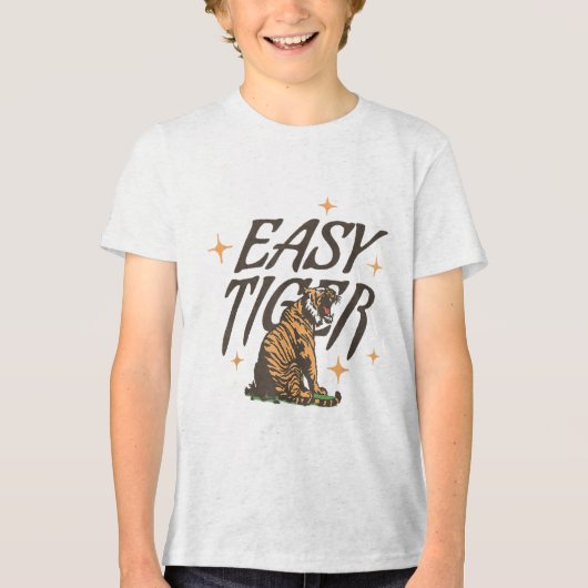 簡単タイガージョーク皮肉おもしろい_1 トライブレンドＴシャツ (正面)