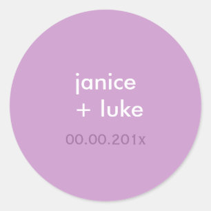 簡単テンプレート スティッカー/紫/薄紫/ラベンダー ラウンドシール