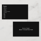 簡単テンプレート（黒） 名刺 (正面/裏面)