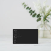 簡単テンプレート（黒） 名刺 (スタンド正面)