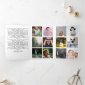 簡単デザインA 15フォトコラージュパーソナライズされたカスタム 三つ折りクリスマスカード (内部)