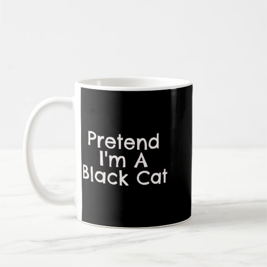 簡単ハロウィン黒猫仮装コスチューム コーヒーマグカップ (左)