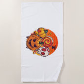簡単ハロウィーンの衣装ハロウィンムード ビーチタオル (正面)
