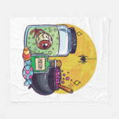 簡単ハロウィーンの衣装ハロウィンムード フリースブランケット (正面(横))