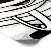 簡単ハロウィーンの衣装ミイラのラップ顔 ポスター (角)