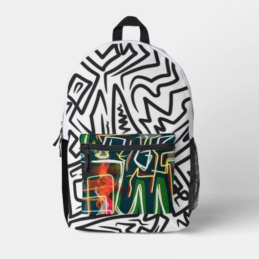 簡単バッグ プリントバックパック (正面)