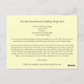 簡単バナナプリンレシピ ポストカード (裏面)