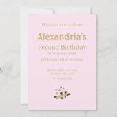 簡単パーソナライズ第2誕生日ピーターうさぎ 招待状 (裏面)