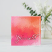 簡単パーティーまたは/ブライダルシャワーテンプレート 招待状 (スタンド正面)