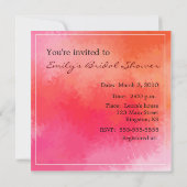 簡単パーティーまたは/ブライダルシャワーテンプレート 招待状 (裏面)