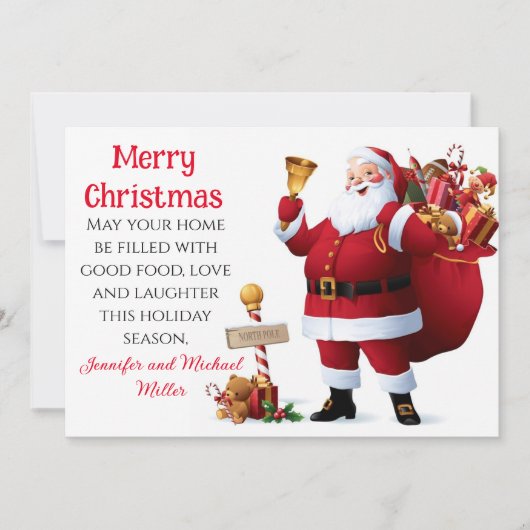 簡単ビーフストロガノフレシピシェアリングクリスマス シーズンカード (正面)