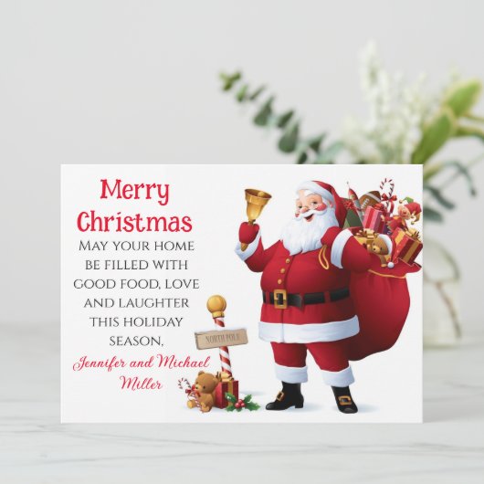 簡単ビーフストロガノフレシピシェアリングクリスマス シーズンカード (スタンド正面)