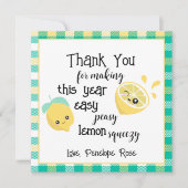 簡単ピューリーレモンスキージー先生サンキューカード 招待状 (正面)