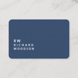 簡単ブランディング深いダークグレーブルーモダンフォント 名刺