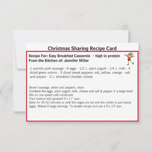 簡単ブレックファーストキャセロールレシピシェアリングクリスマス (裏面)