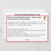 簡単ブレックファーストキャセロールレシピシェアリングクリスマス シーズンカード (裏面)