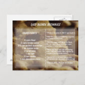 簡単ブロンドブラウニーレシピ ポストカード (正面/裏面)