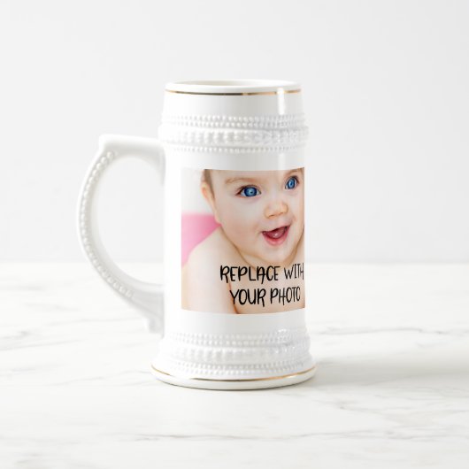 簡単ユニークデザインの一つパーソナライズされた ビールジョッキ (左)