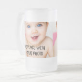 簡単ユニークデザインの一つパーソナライズされた フロストグラスビールジョッキ (正面左)