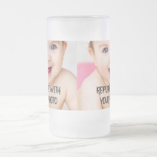 簡単ユニークデザインの一つパーソナライズされた フロストグラスビールジョッキ (中央)