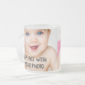 簡単ユニークデザインの一つパーソナライズされた フロストグラスマグカップ (正面左)